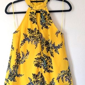 Size S yellow halter neck tank